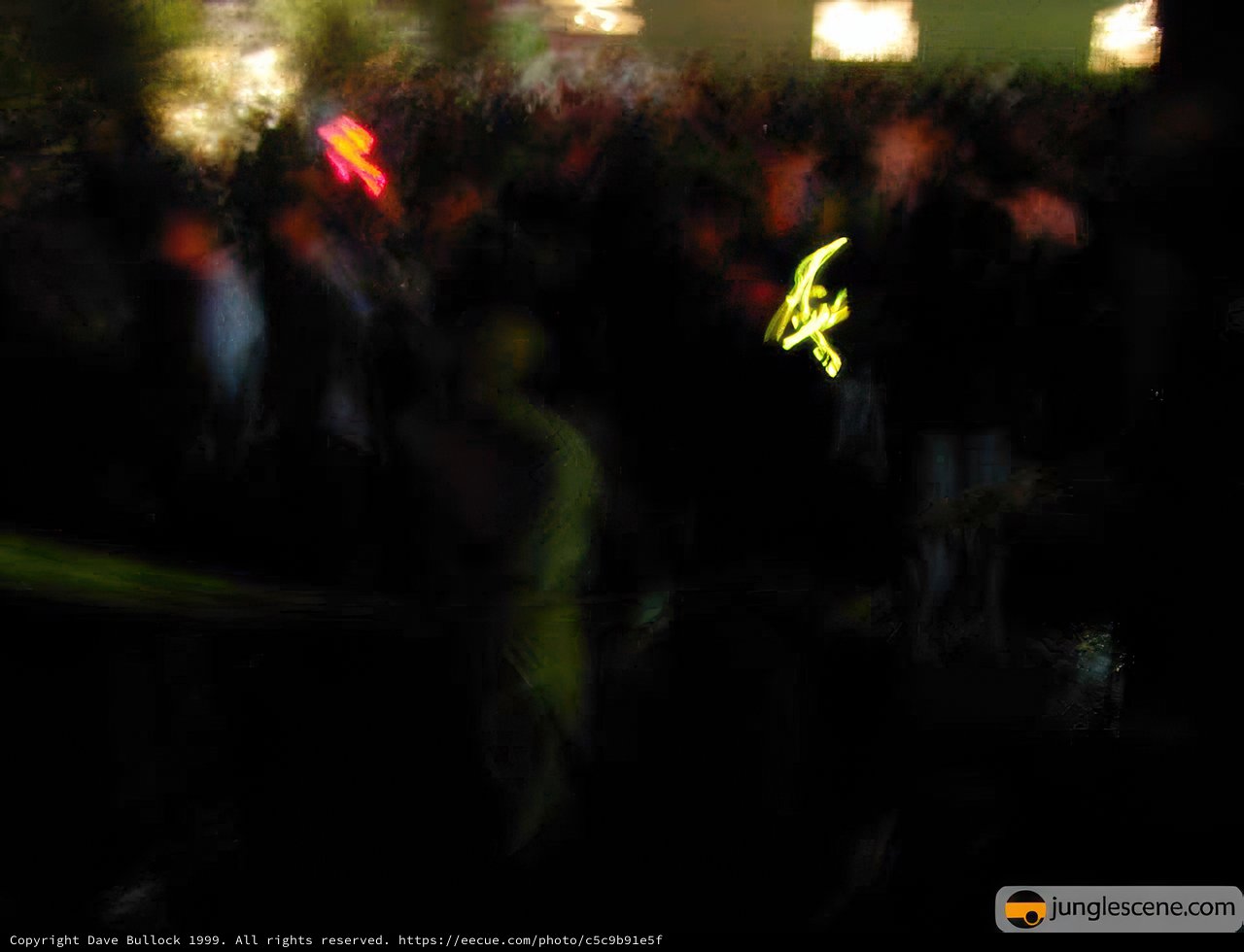 Blurred Nighttime Gathering