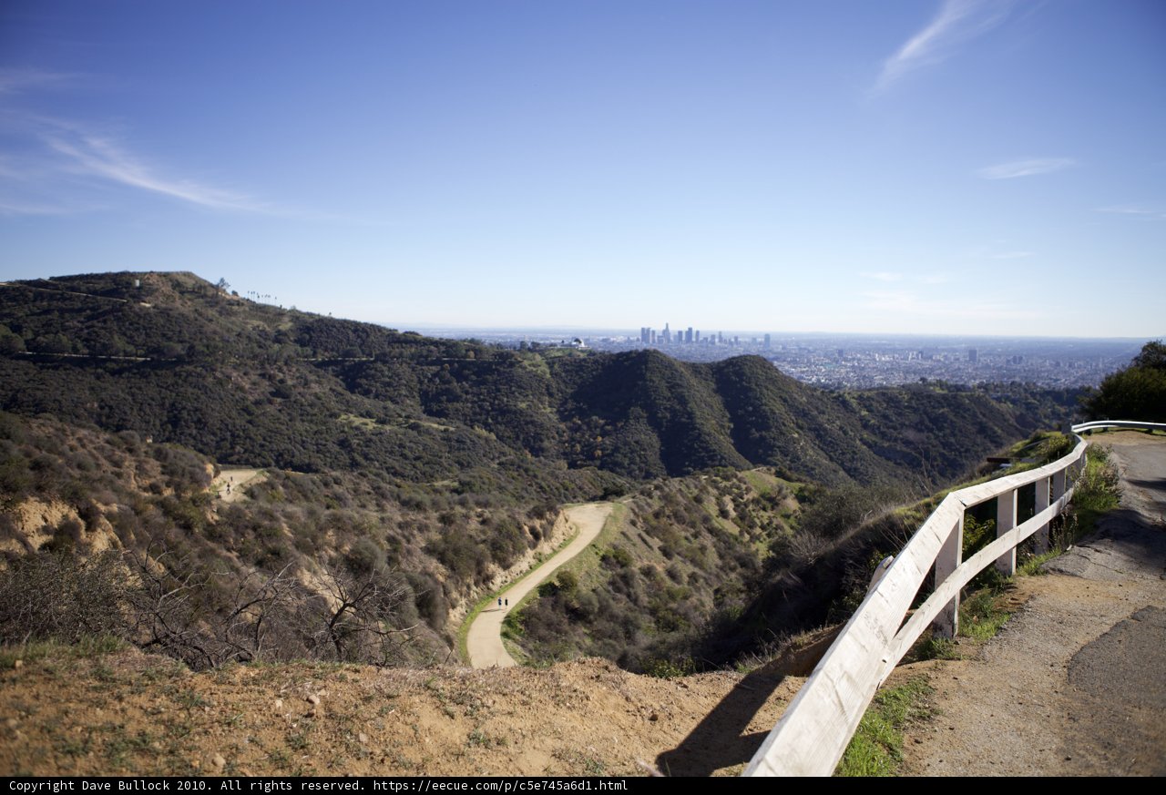 Hollywood Sign Trail from Above