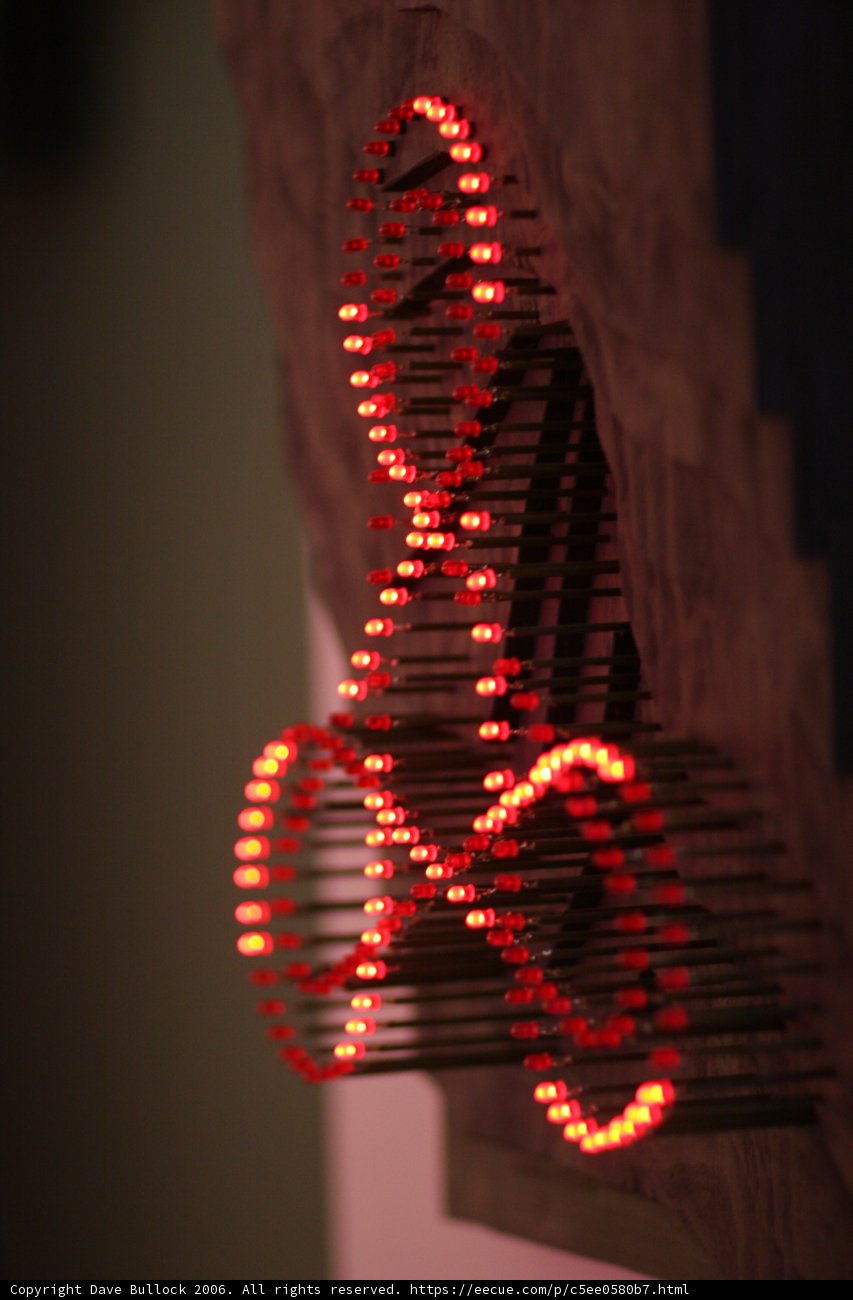 Spiraling Red Light in Architectural Symbolism