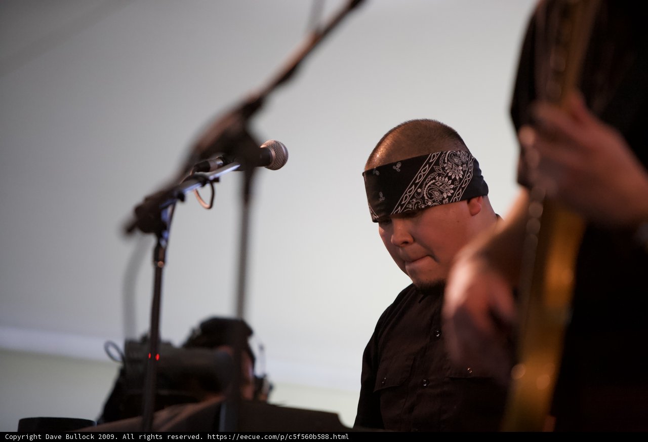 Guitarist with Bandana Rocks Coachella Stage