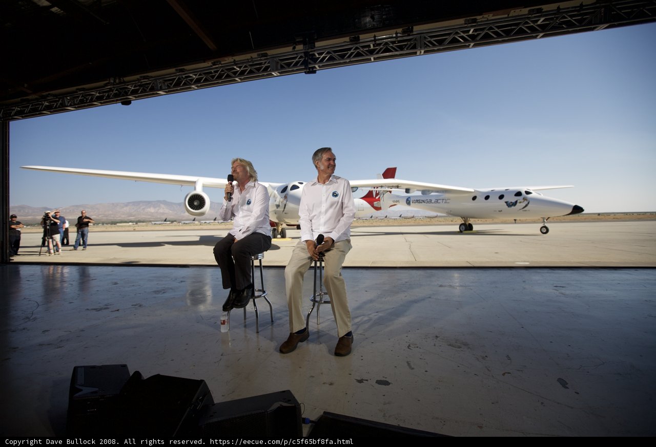 Burt Rutan and Richard Branson at the Airfield