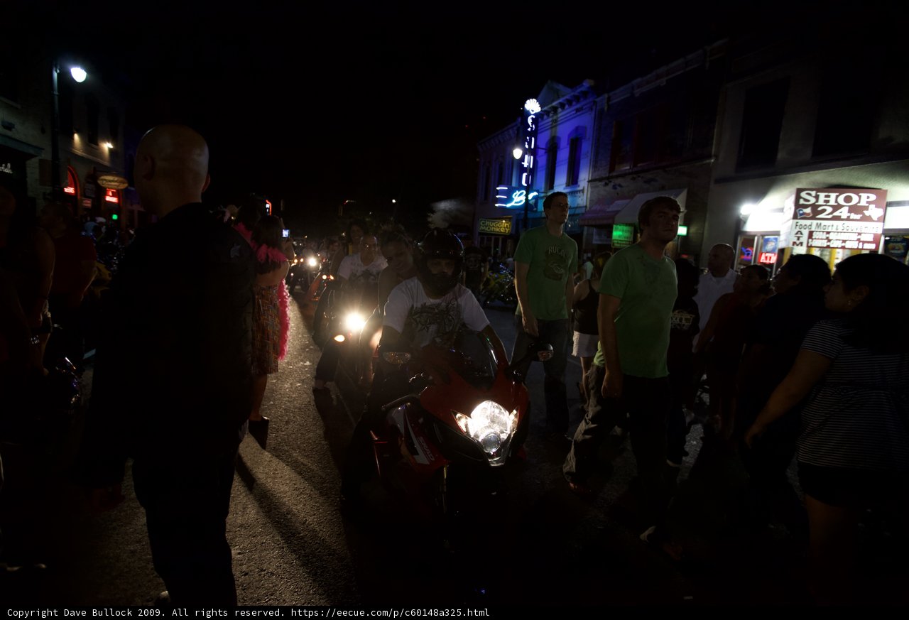 Nighttime Motorcycle Ride in Austin