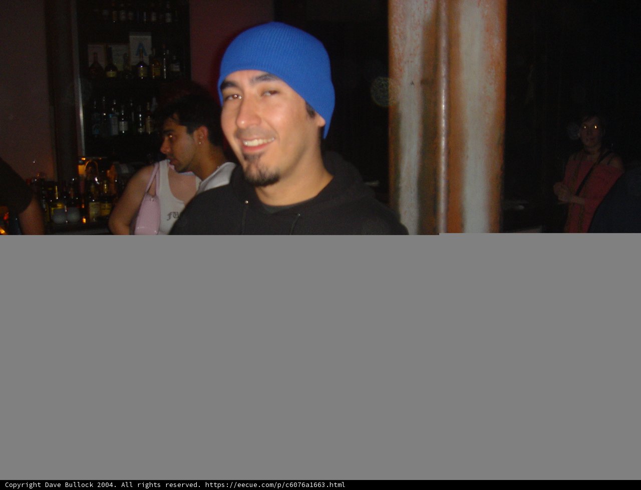 Blue Hat at the Bar