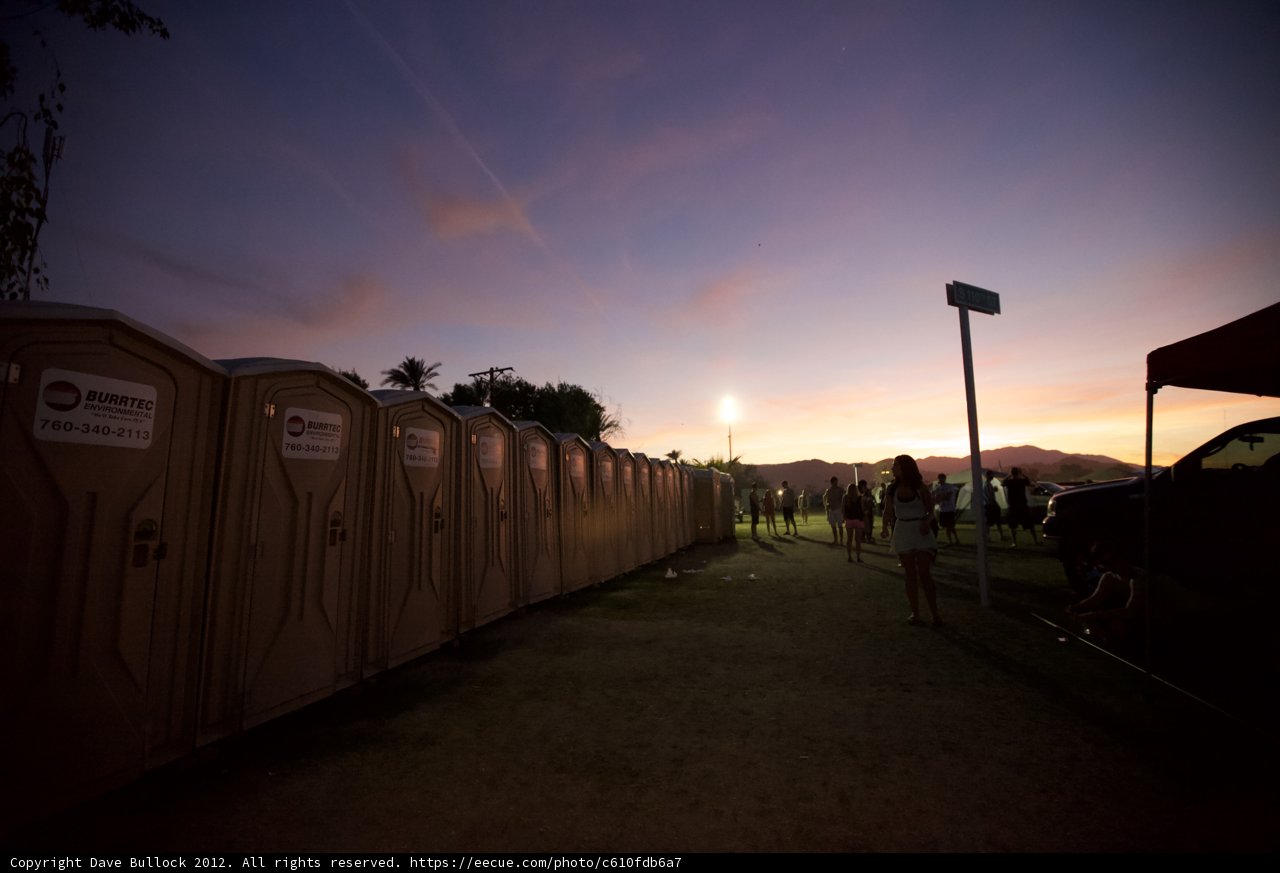 Sunset at the Toilets