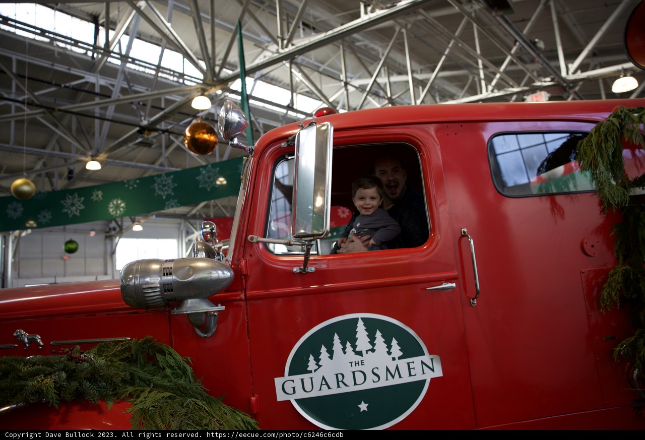 Family Bonding with Red Truck in Fort Mason