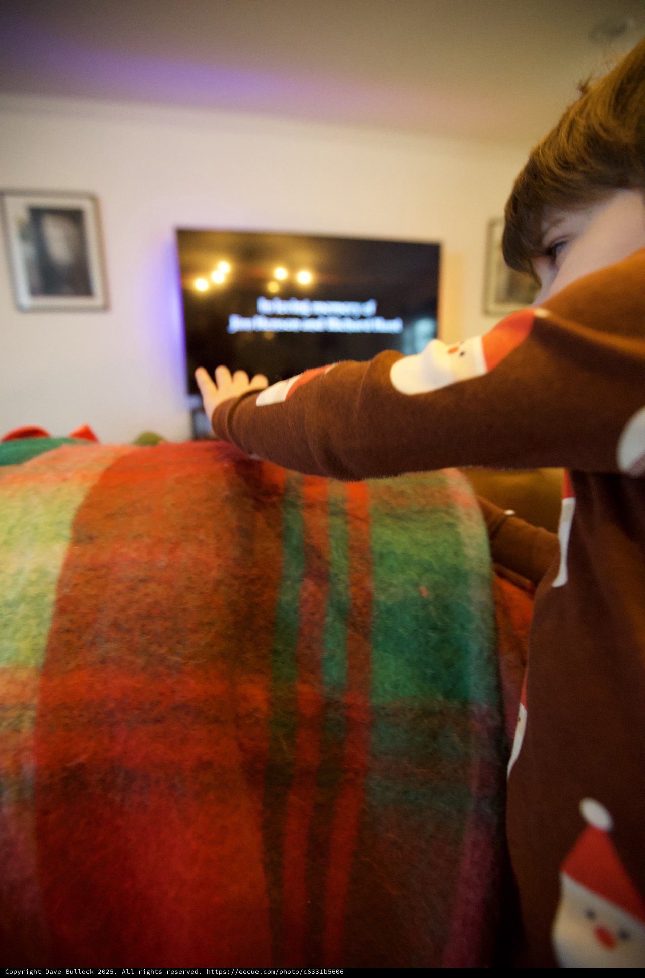 Cozy Christmas Evening Gaming Session at Home