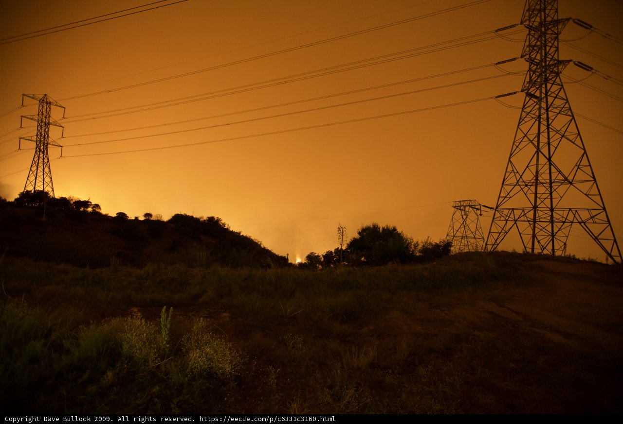 Sunset over Power Lines