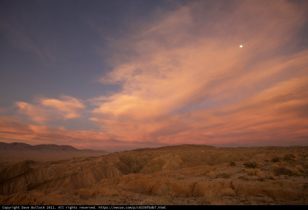 Moonrise over the Anza Borrego Desert