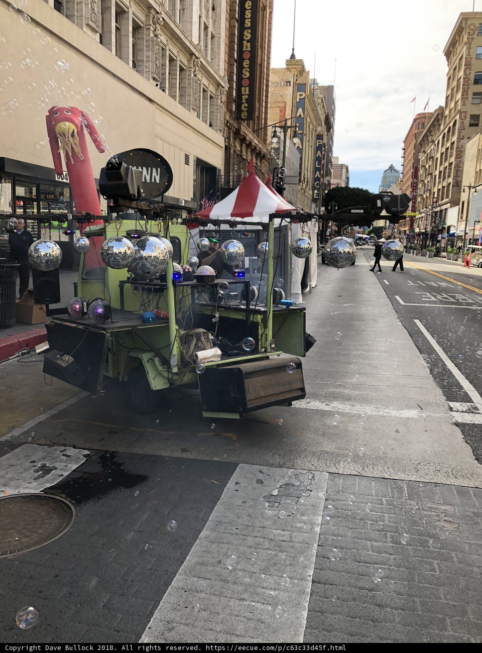 Urban Streetscape with Parked Truck