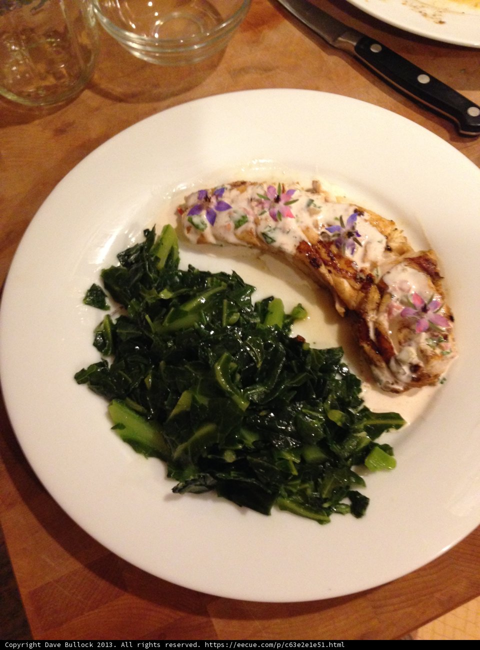 A Delicious Meal of Chicken and Greens