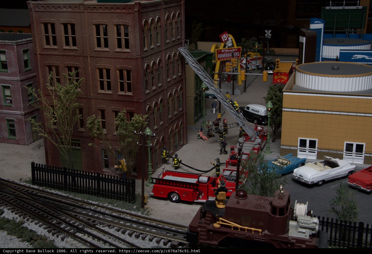 Miniature Firefighters Take on the Railroad