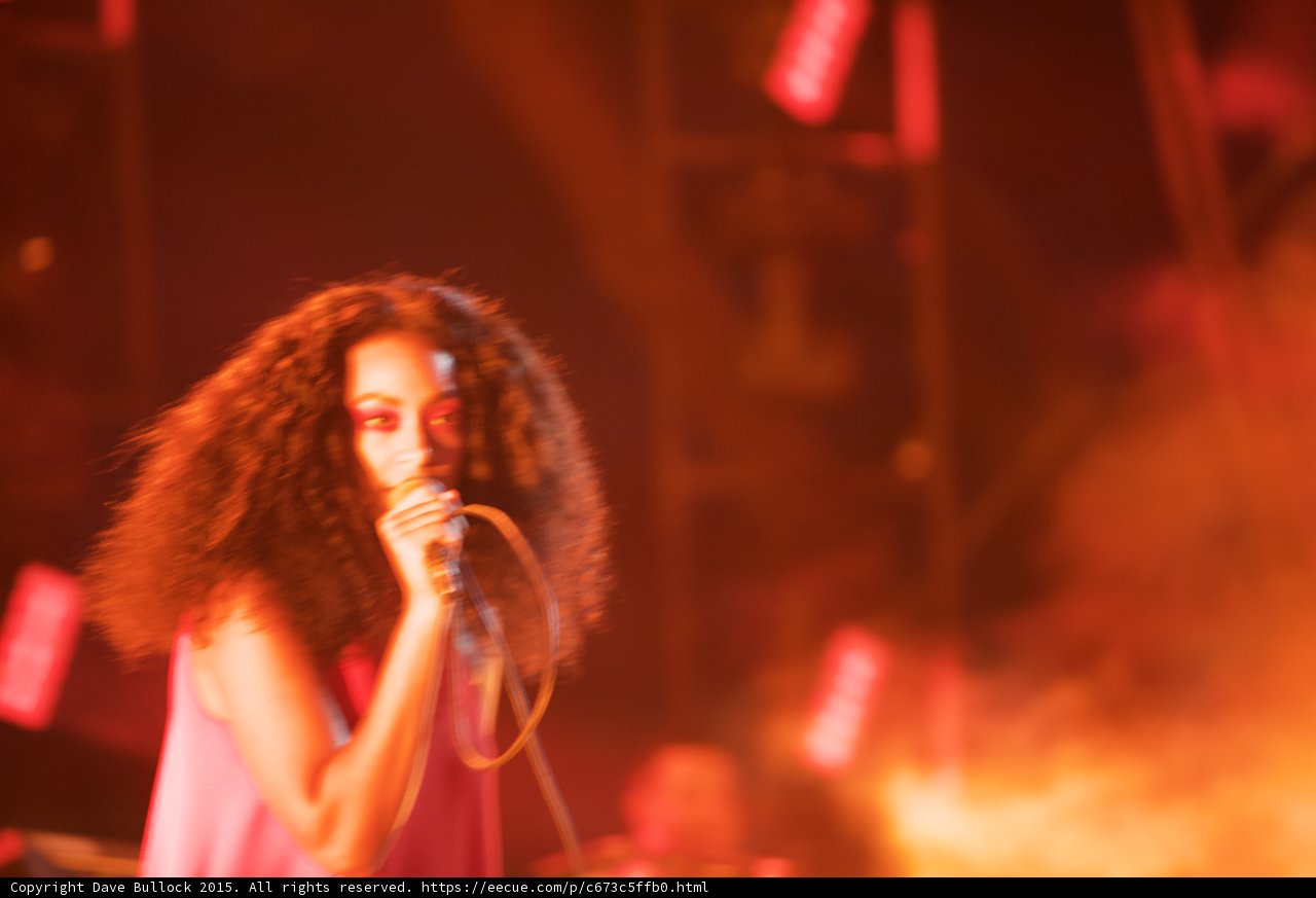 Solange Portrait Motion Blur Microphone Artistic Red Orange
