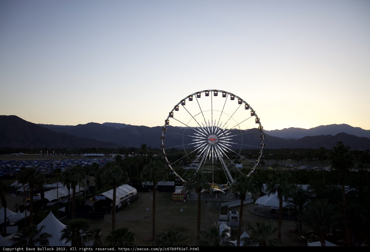 Desert Ferris Wheel at Sunset