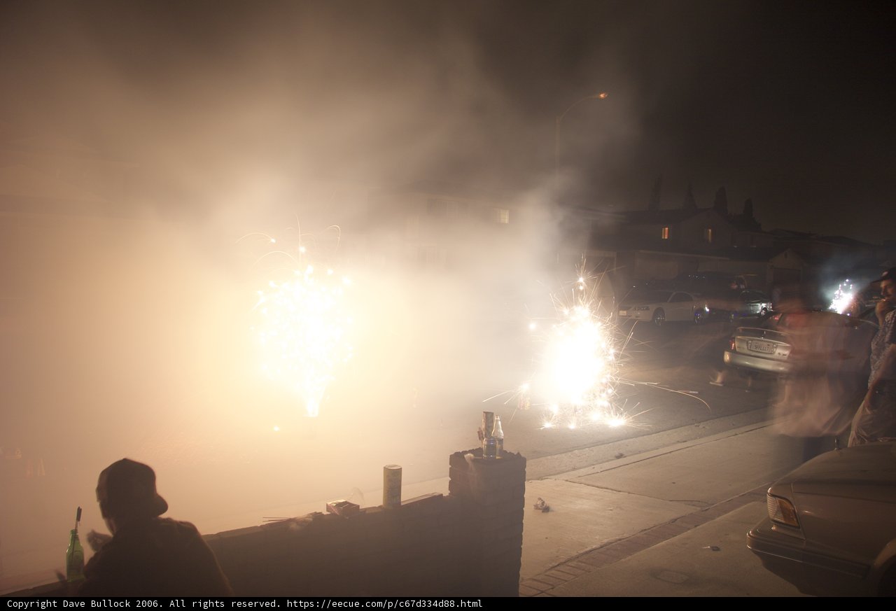 Fireworks Illuminate the Night Sky