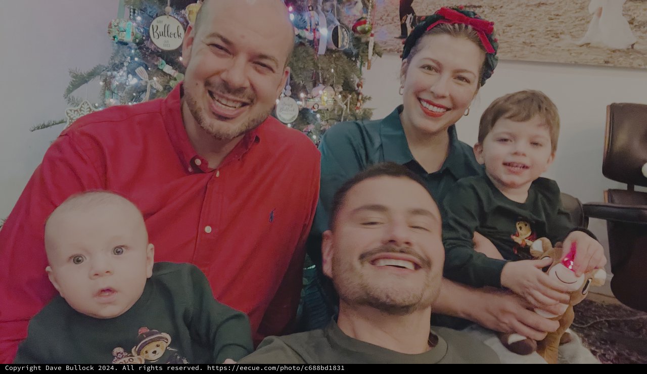 Happy Family Christmas Portrait at Home