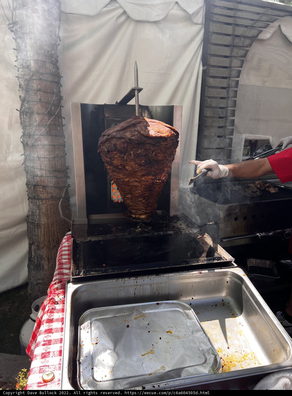 Grilling up a giant burrito at Empire Polo Club