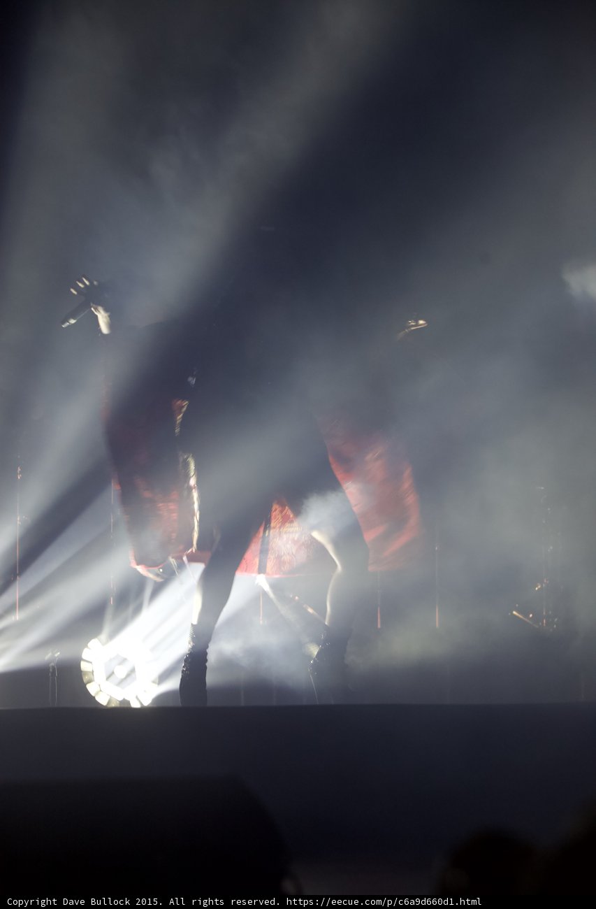 FKA twigs Motion Blur Abstract Two Figures Light Beams Red Kimono Dancer Stage Movement