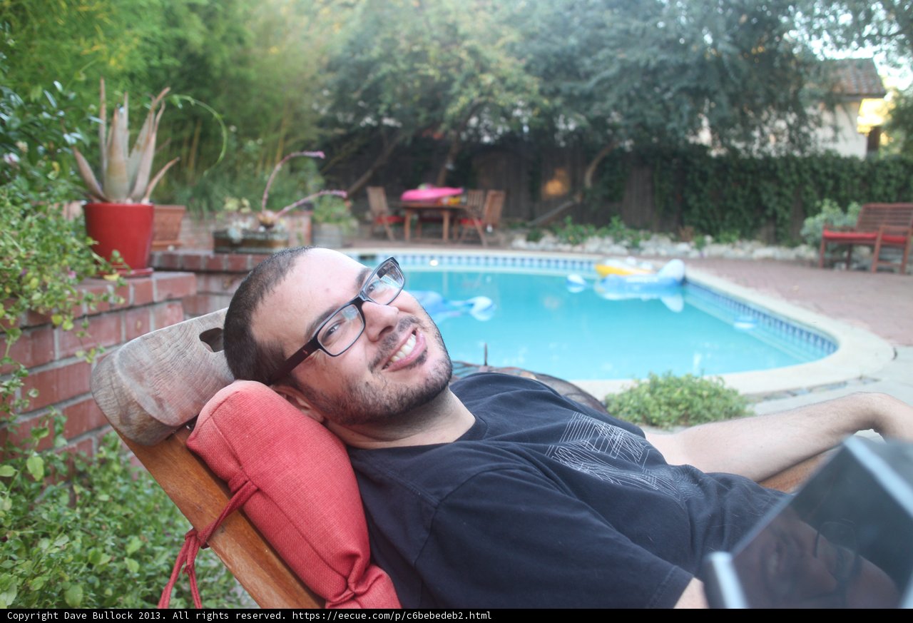 Relaxing poolside