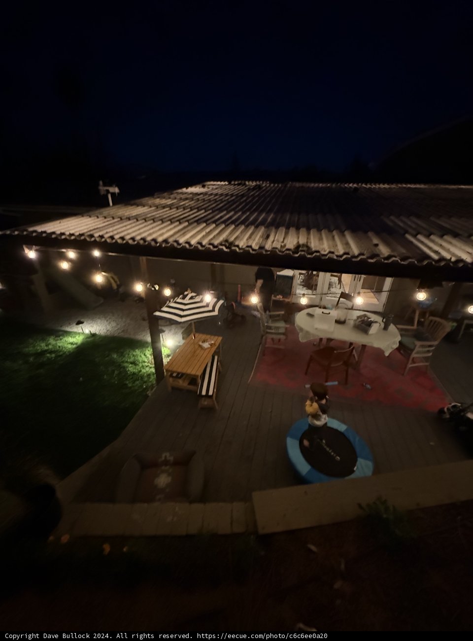 Nighttime Patio Gathering