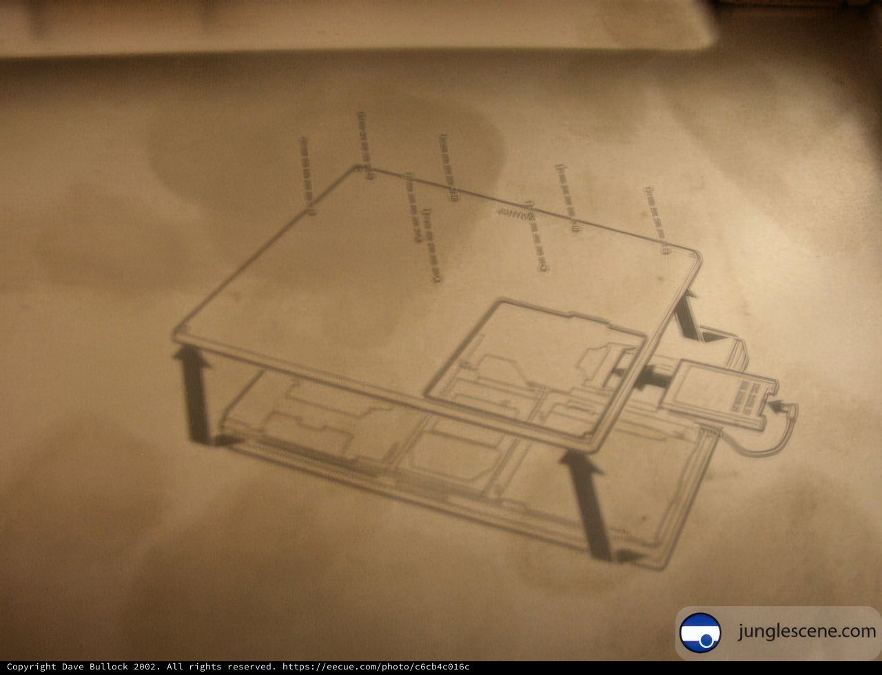 Technical Drawing of Laptop Table