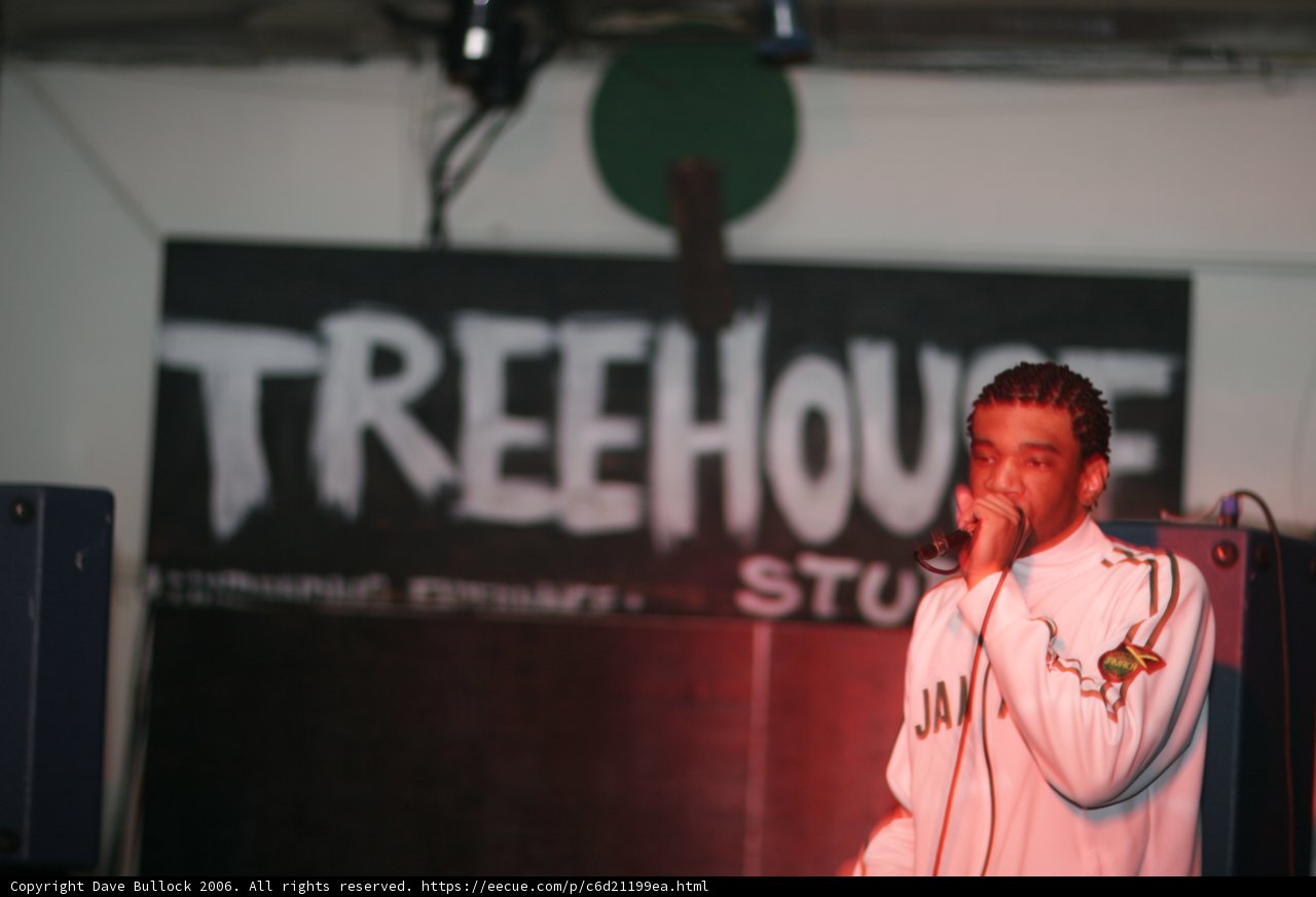 Chris L Performing with Microphone
