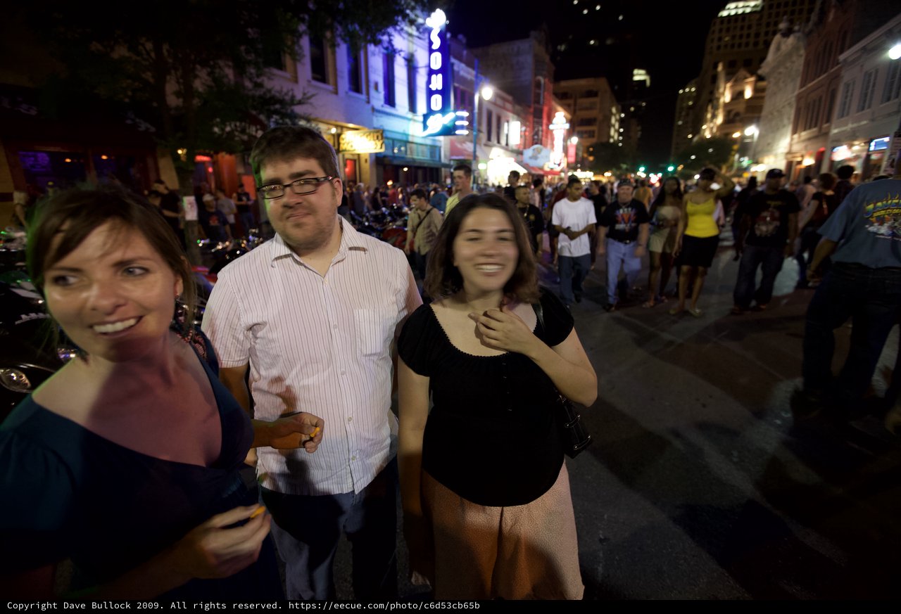 Nightlife Crowds on Sixth Street Austin Texas