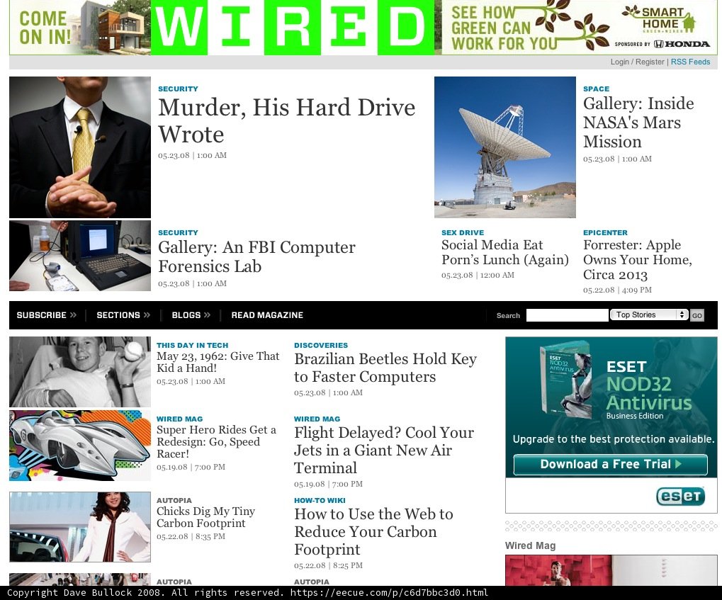 Wired Magazine's Advertisement for Formal Wear