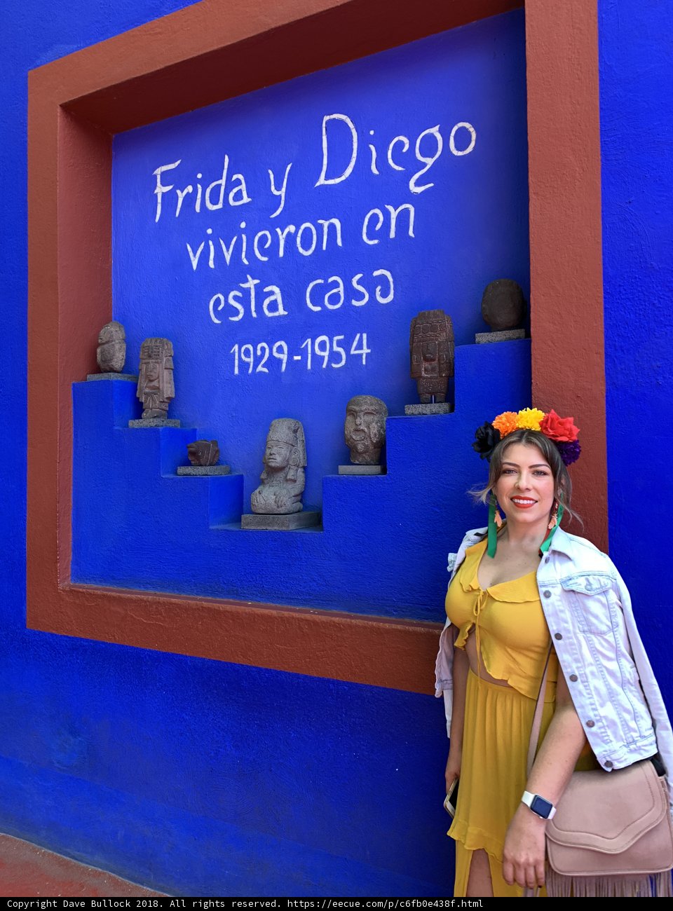 A Pop of Yellow against Blue Walls