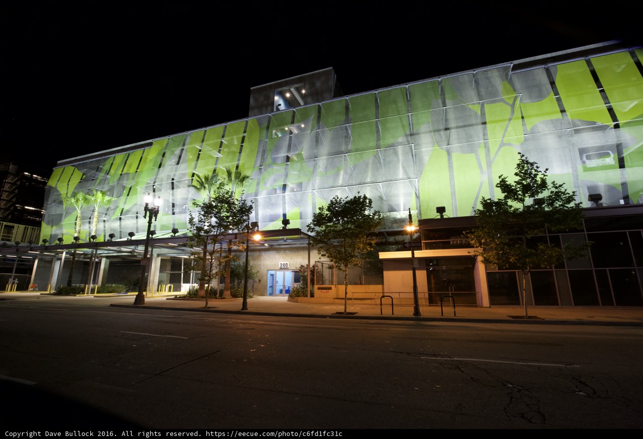 Green Lighted Building in Metropolis