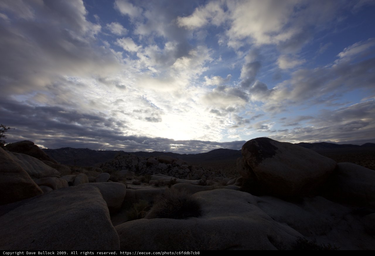 Sunbeams on a Rocky Plateau