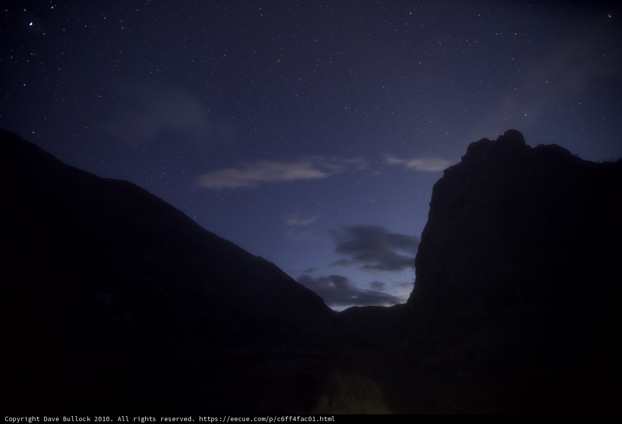 Nighttime Trekking through the Mountains