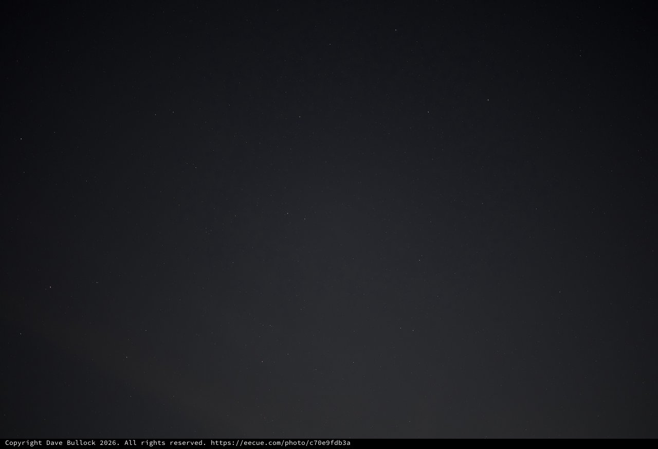 Faint Stars Over Mount Diablo Night Sky