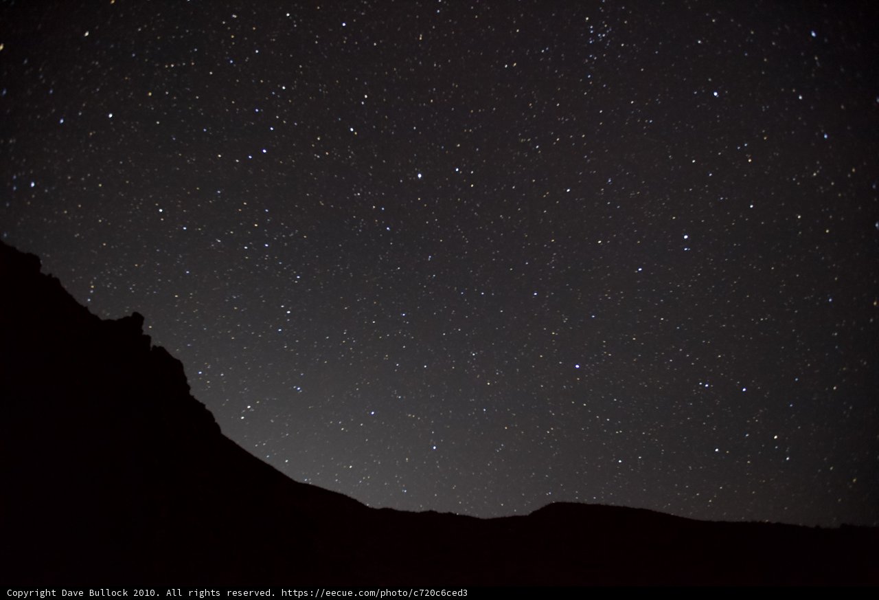 Mountain Peaks Reach for the Stars