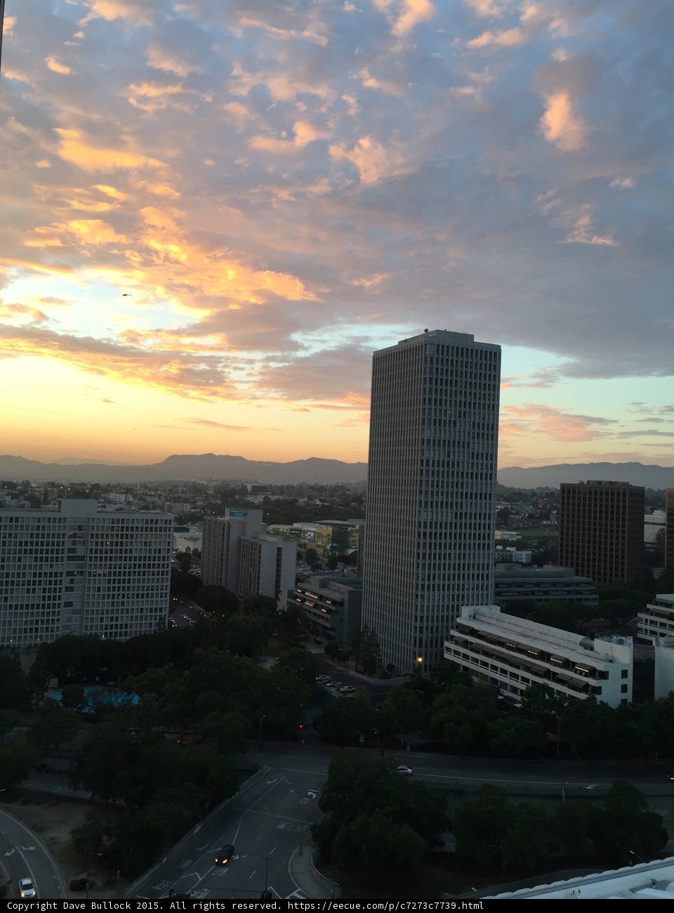 Aerial view of Metropolis at Sunset