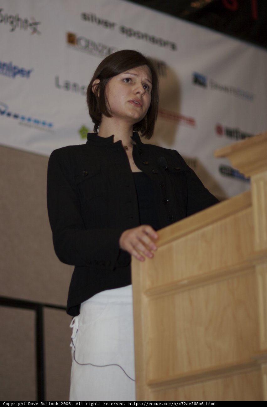 Speaking at the Podium