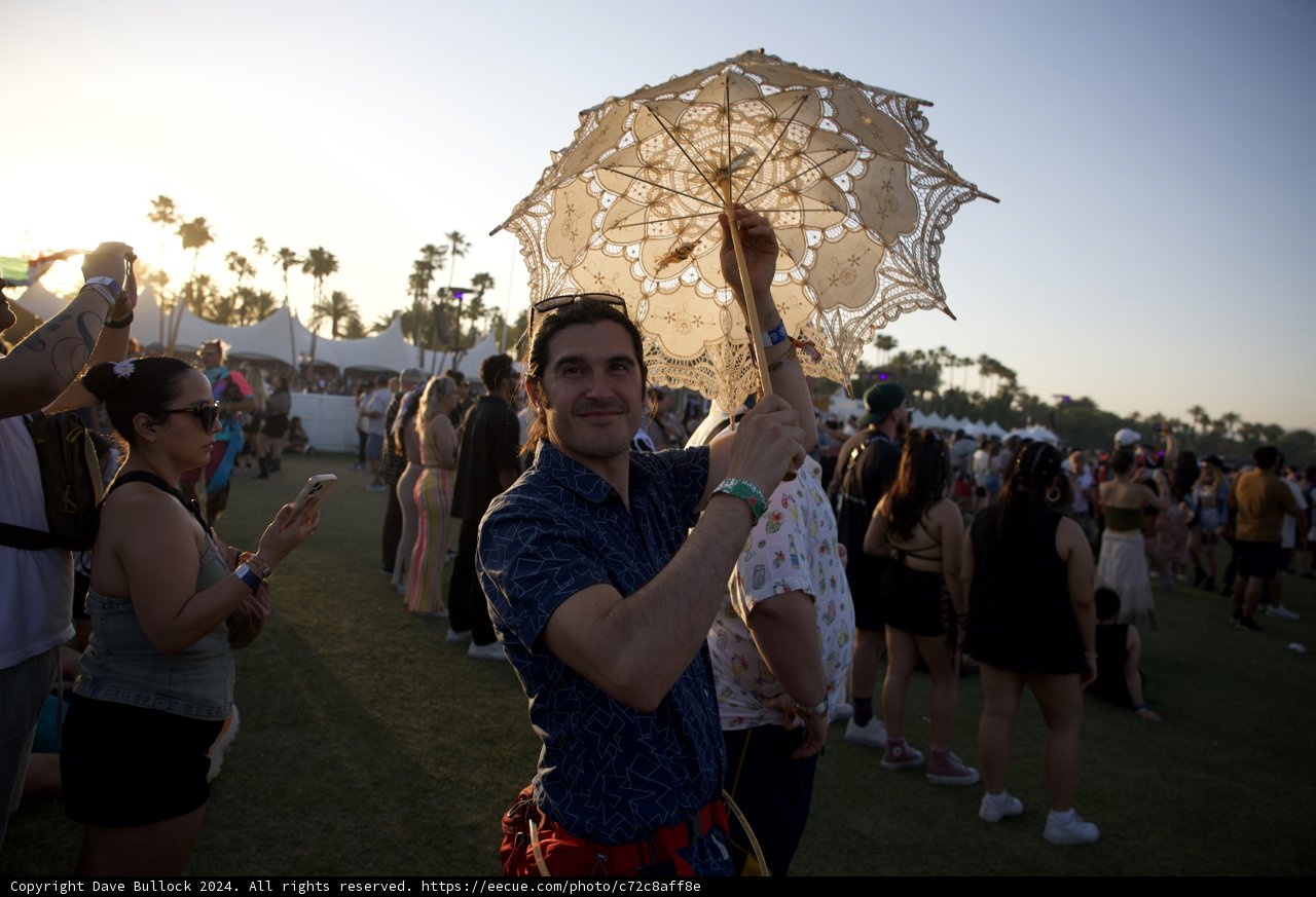 Shaded Smiles at Sunset – Coachella 2024