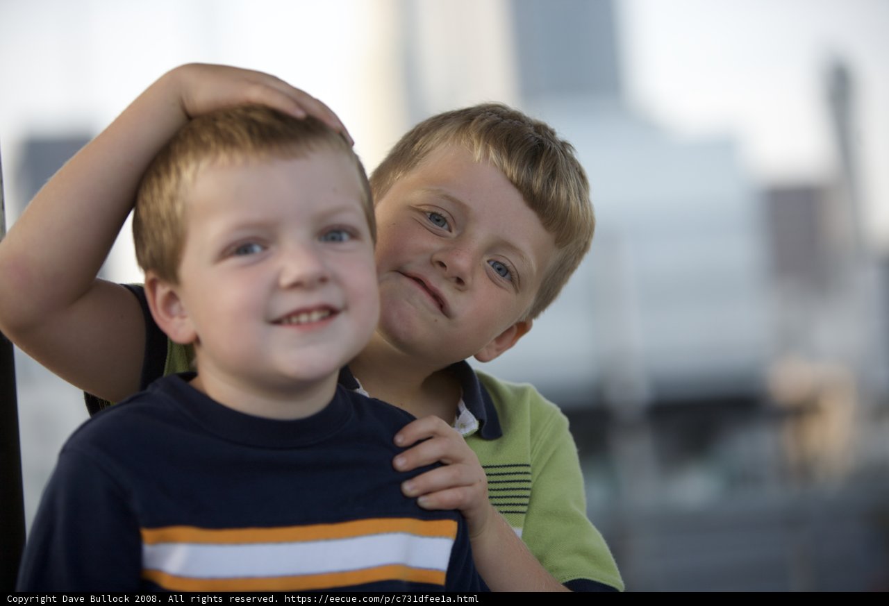 Two Happy Boys Strike a Pose