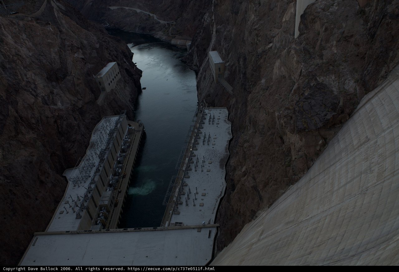 Awe-Inspiring View of Hoover Dam from the Top of the Canyon