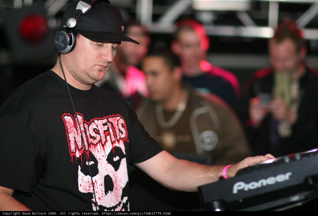 Musical Entertainer in Black Headphones
