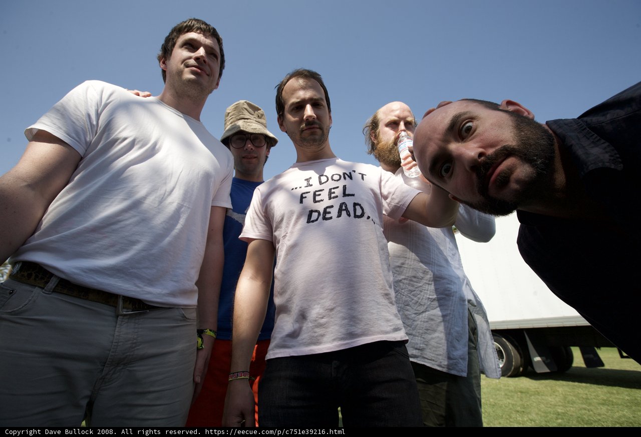 Coachella group shot featuring Tim Harrington