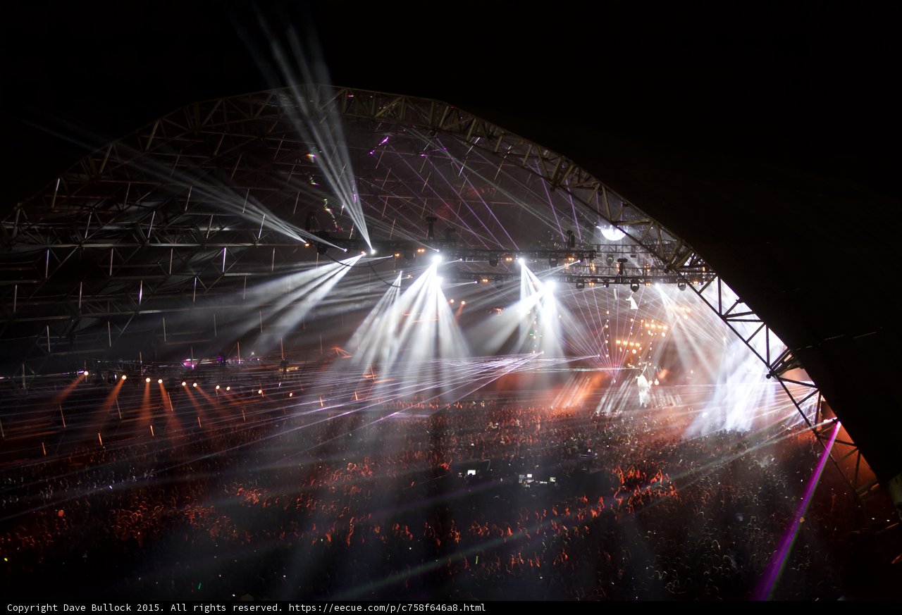 Light Beams at Coachella Concert