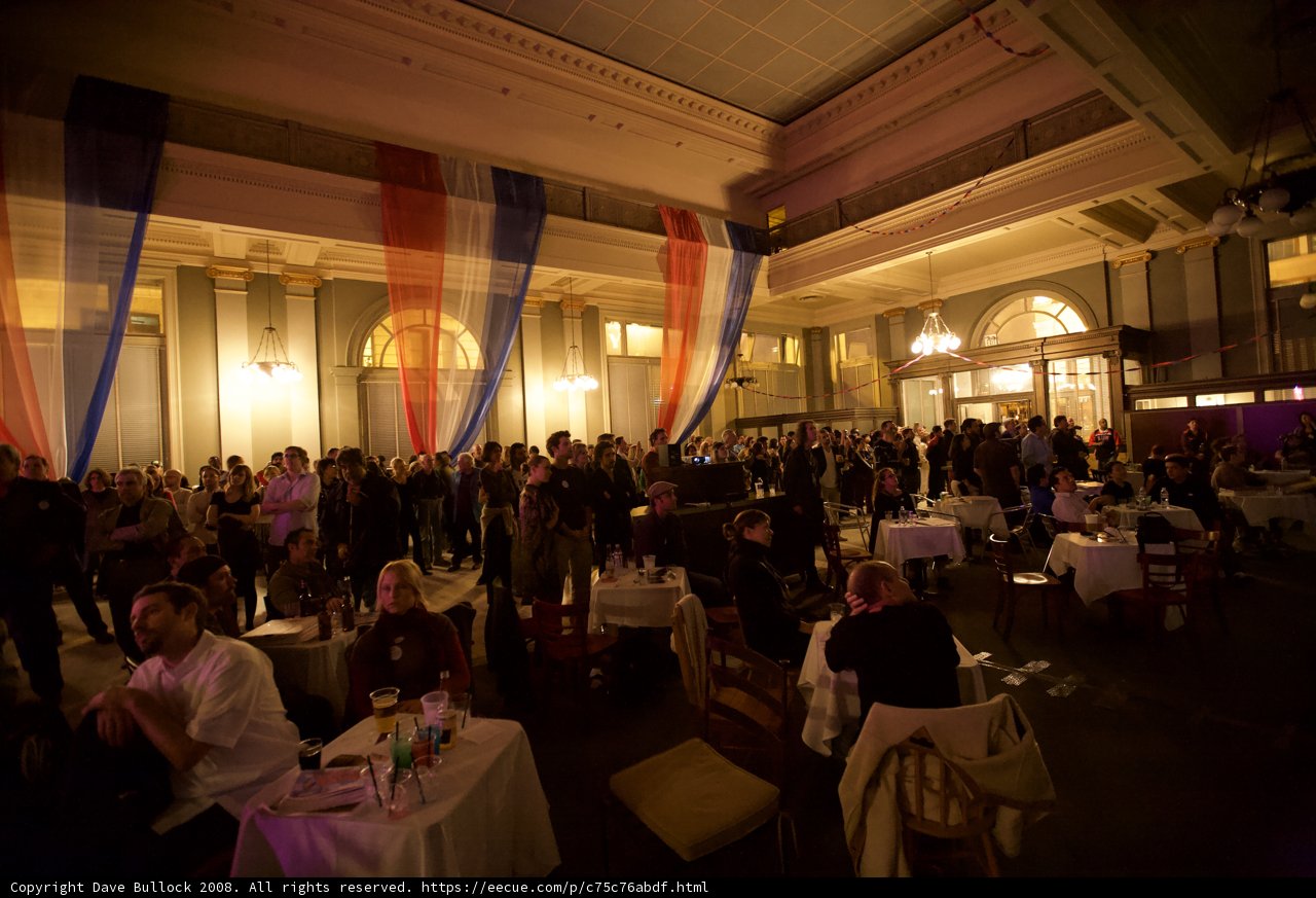 Election Day Rally at Busy Restaurant