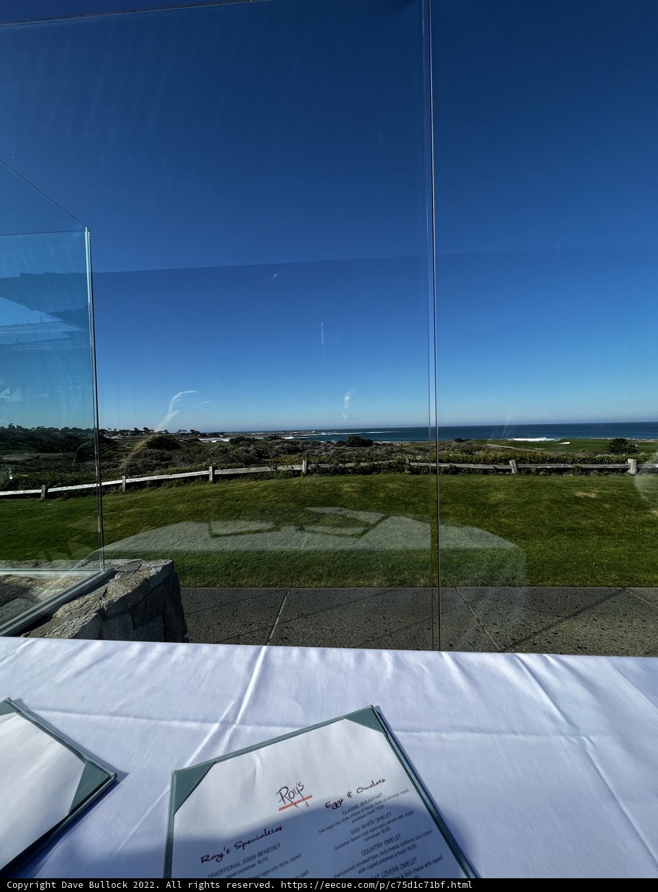 Ocean View from Inside Glass Wall
