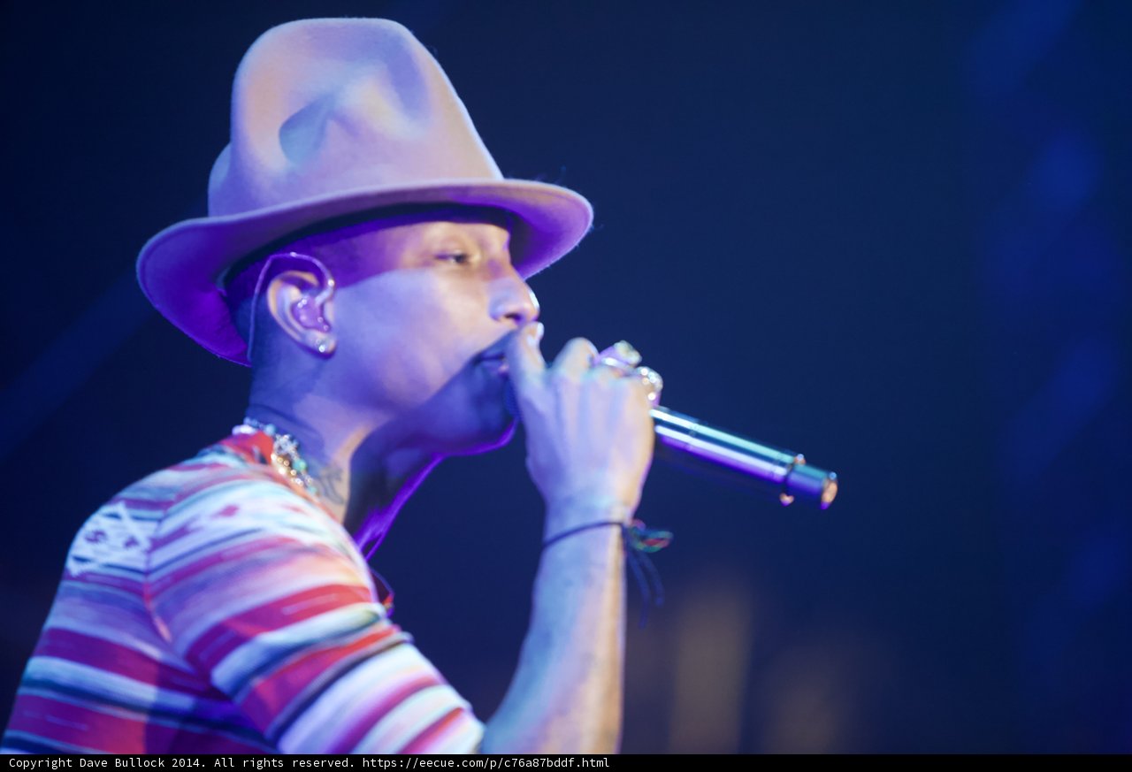 Pharrell Williams Takes the Stage at the 2012 Grammys