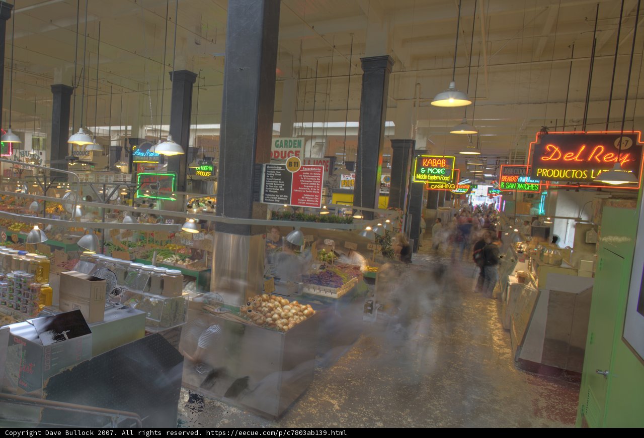Bustling Indoor Market