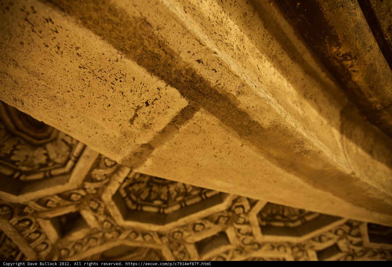 Intricate Designs of a Temple Ceiling