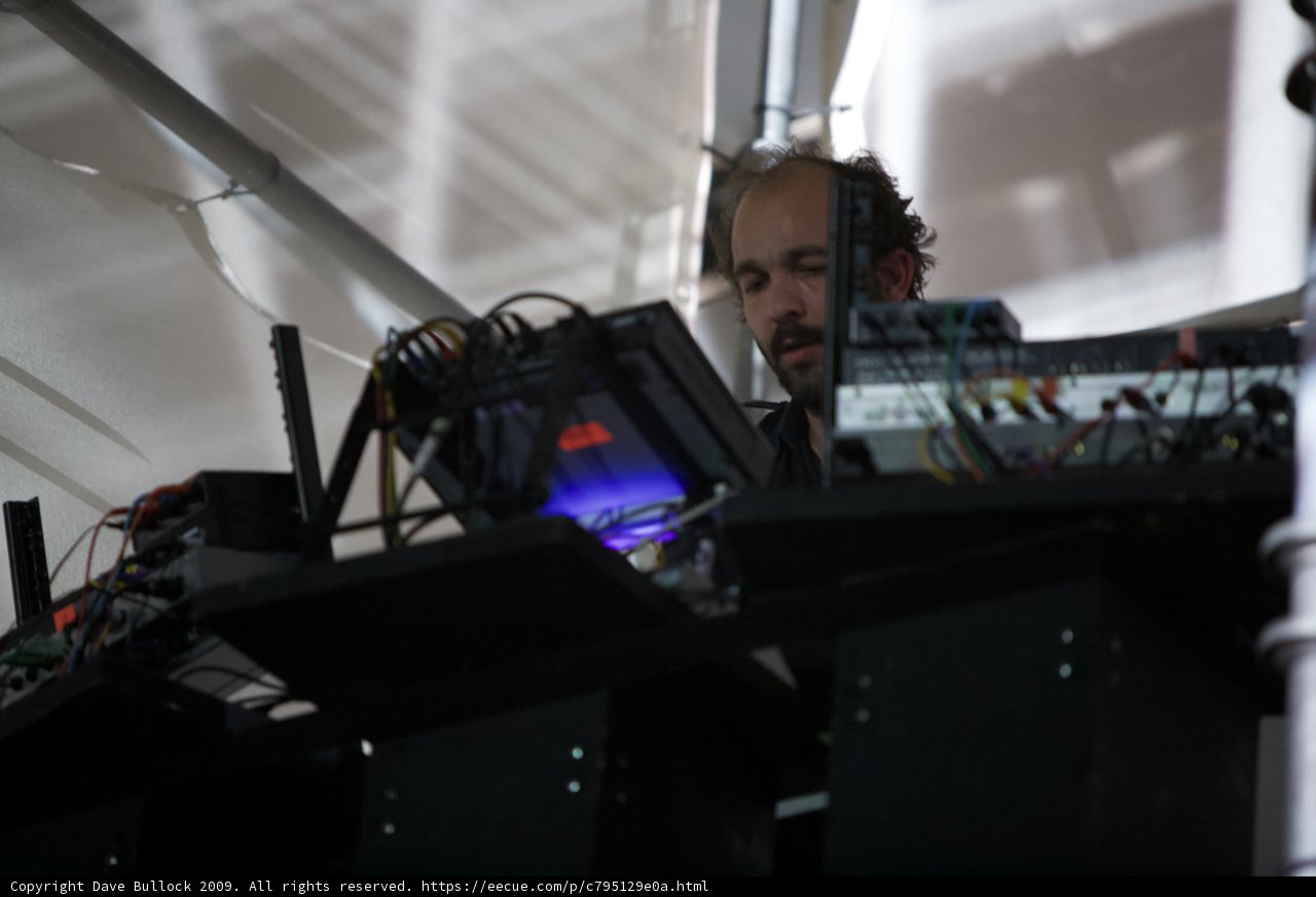 Étienne de Crécy Focused on His Computer