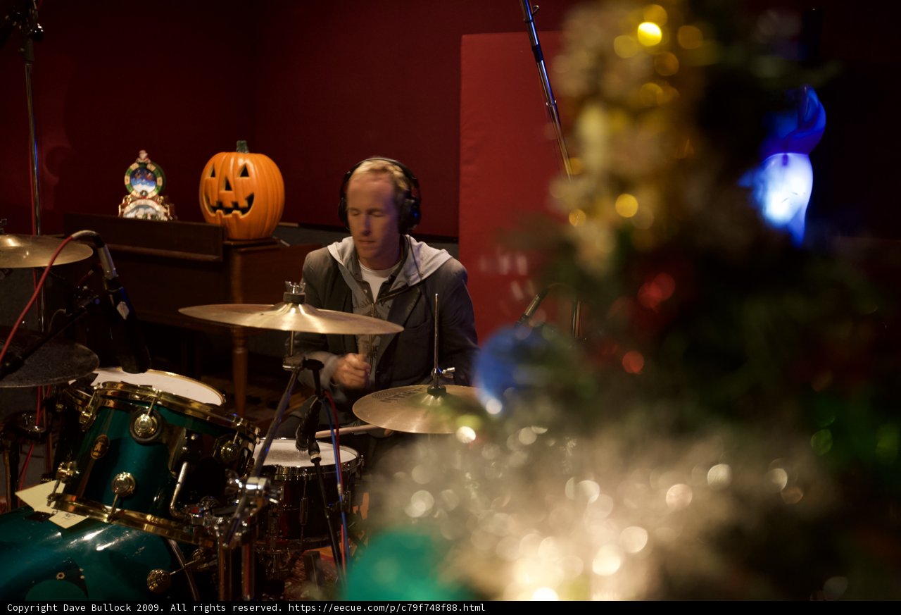 Drumming in the Studio with Holiday Cheer