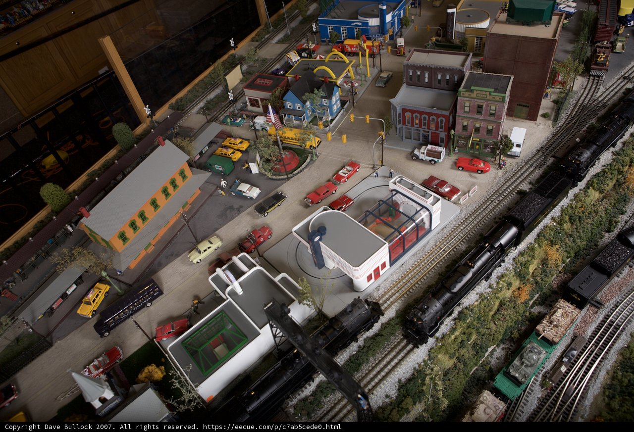 Miniature Train Takes a Spin Through Architectural Wonderland
