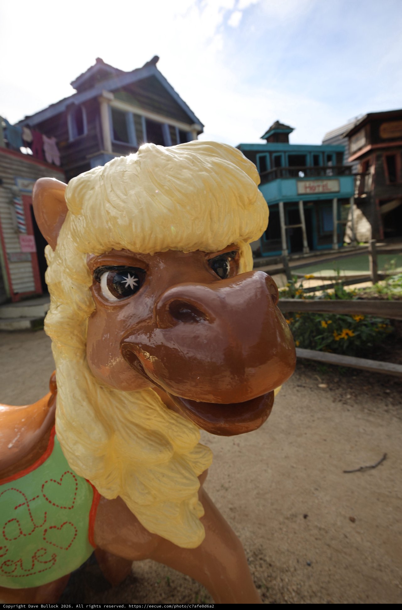 Colorful Camel Carousel Figure at Popeye Village